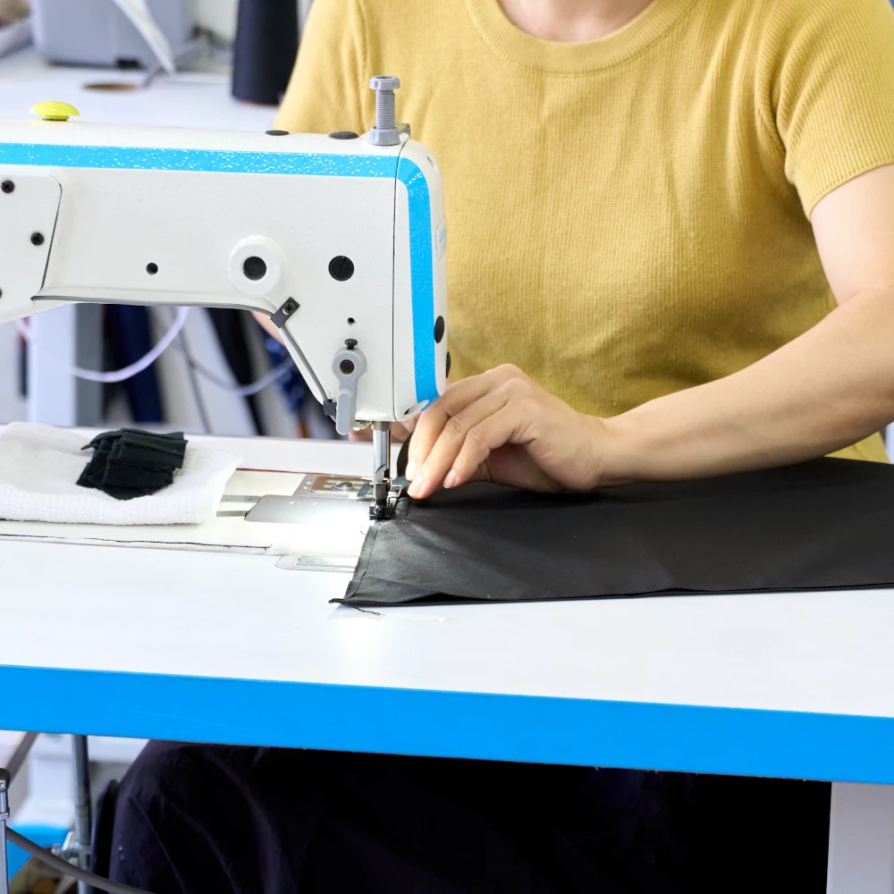 Golf umbrella panel sewing process