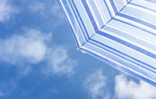 UPF 50+ sun umbrella providing UV protection.