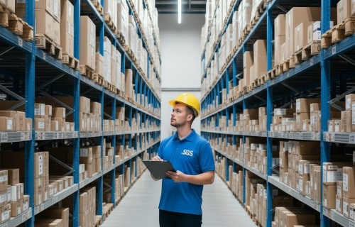 Umbrella quality inspection in certified testing facility.