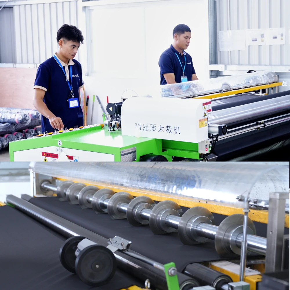 Golf umbrella factory fabric slitting process