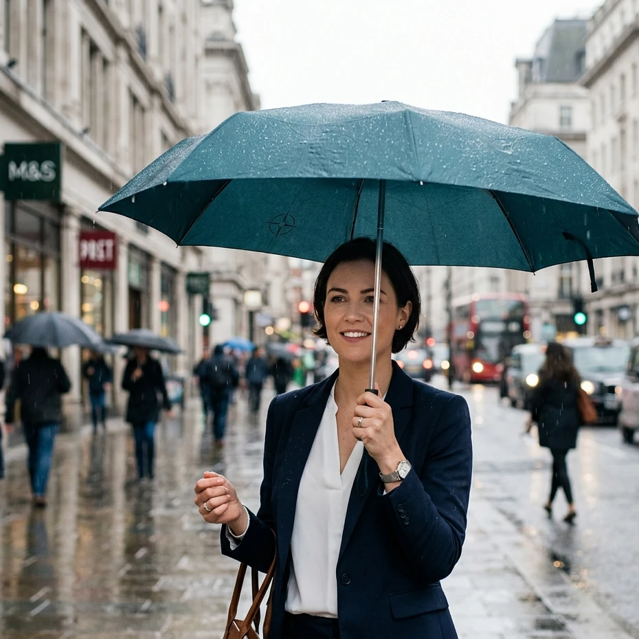 Sustainable PFAS-free custom branded umbrella eco-friendly corporate gifting