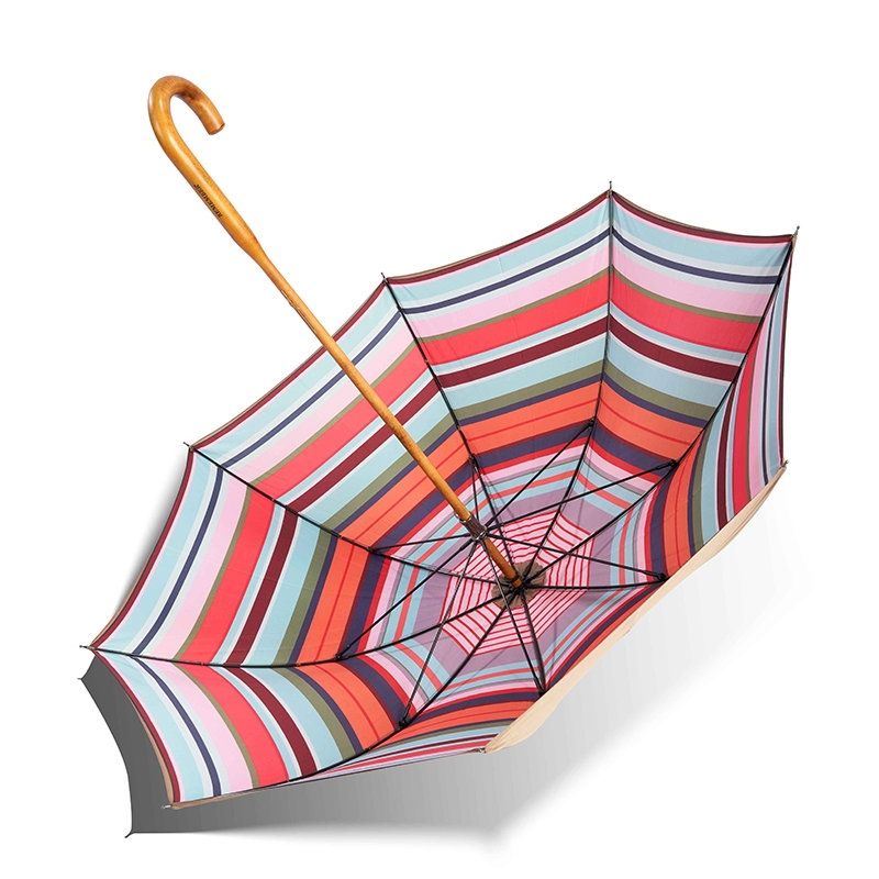 TU2182 Integrated wooden shaft and handle Umbrella