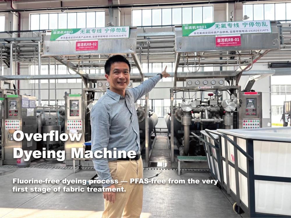 PFAS-free overflow dyeing machine umbrella fabric color production fluorine-free