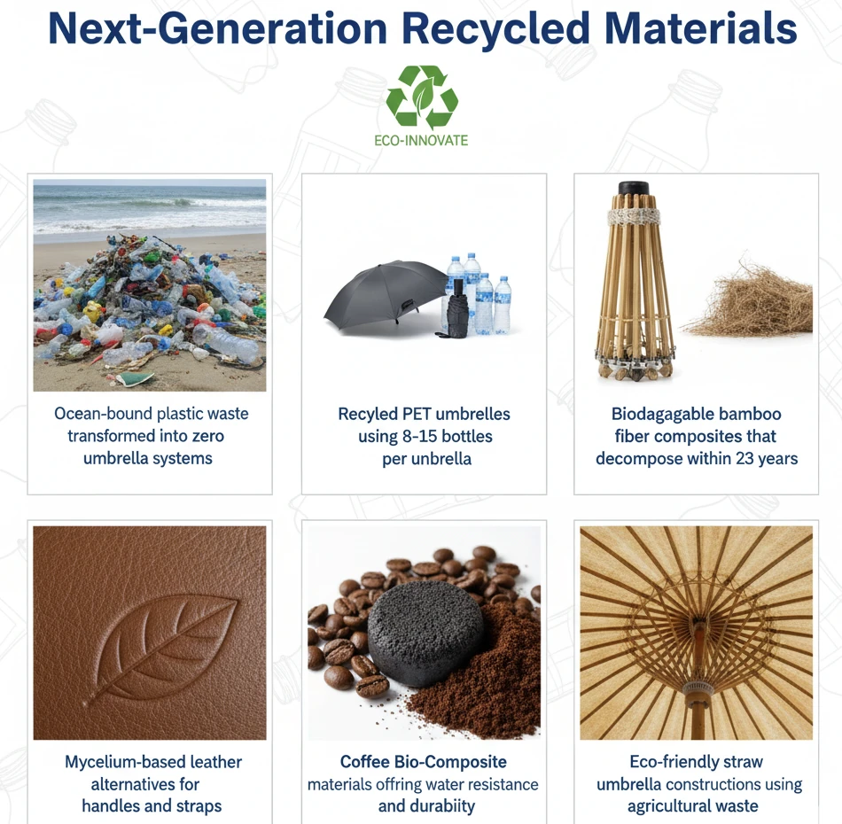 Recycled PET umbrella manufacturing process