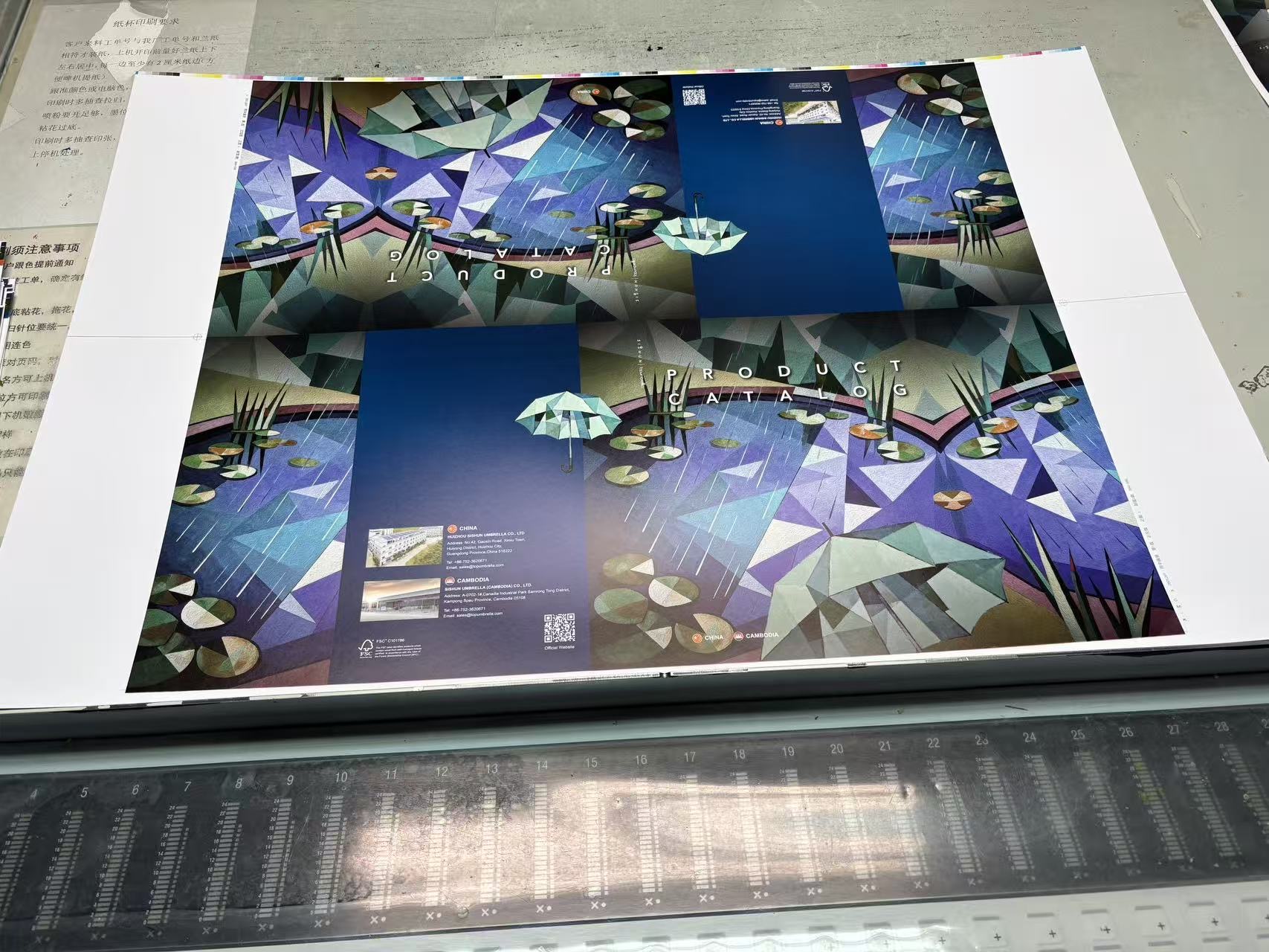 Close-up of printing details