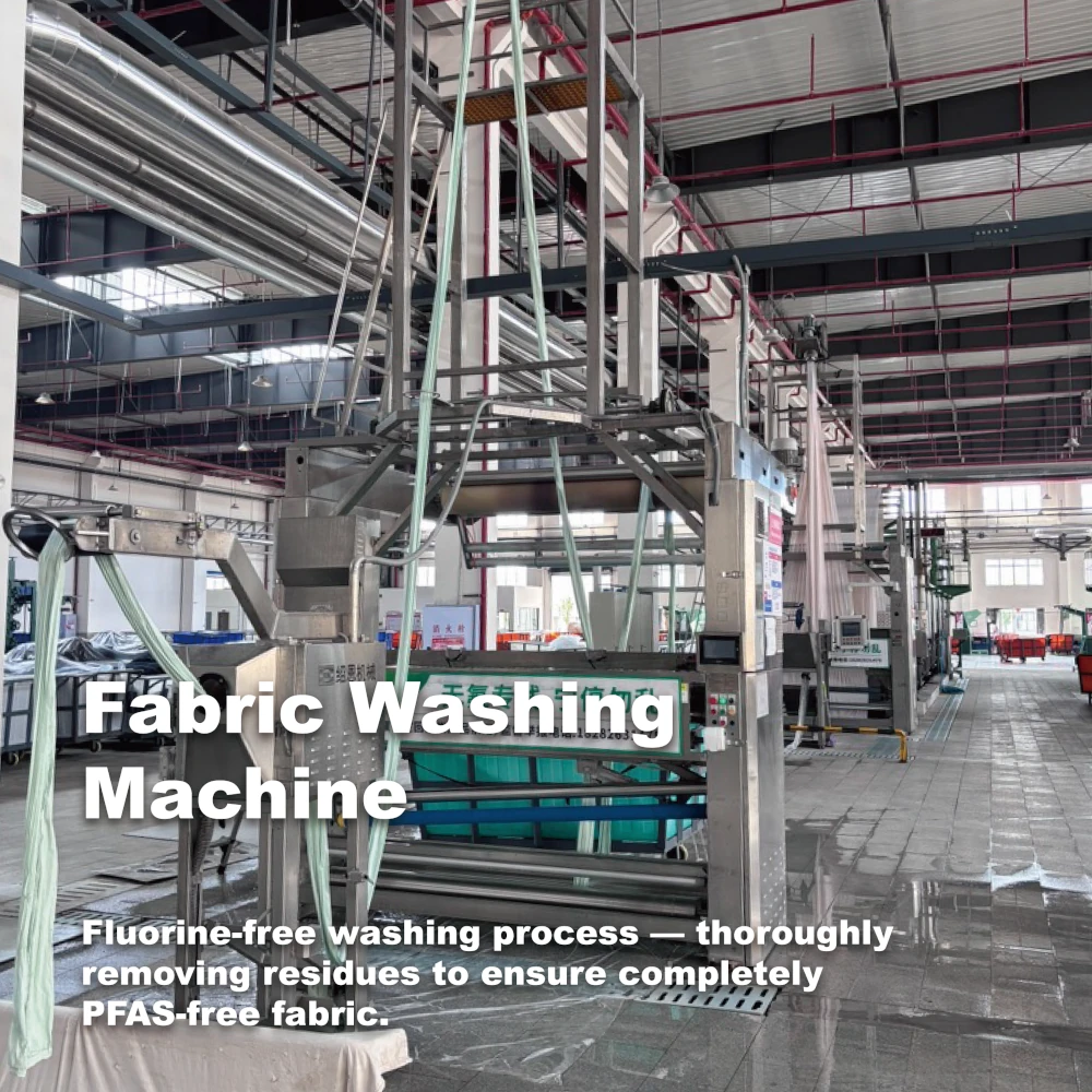 PFAS-free fabric washing machine fluorine-free textile production umbrella
