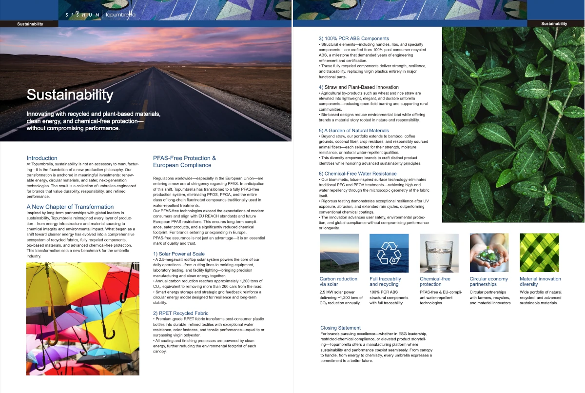 Sustainability Content in 2026 Catalogue