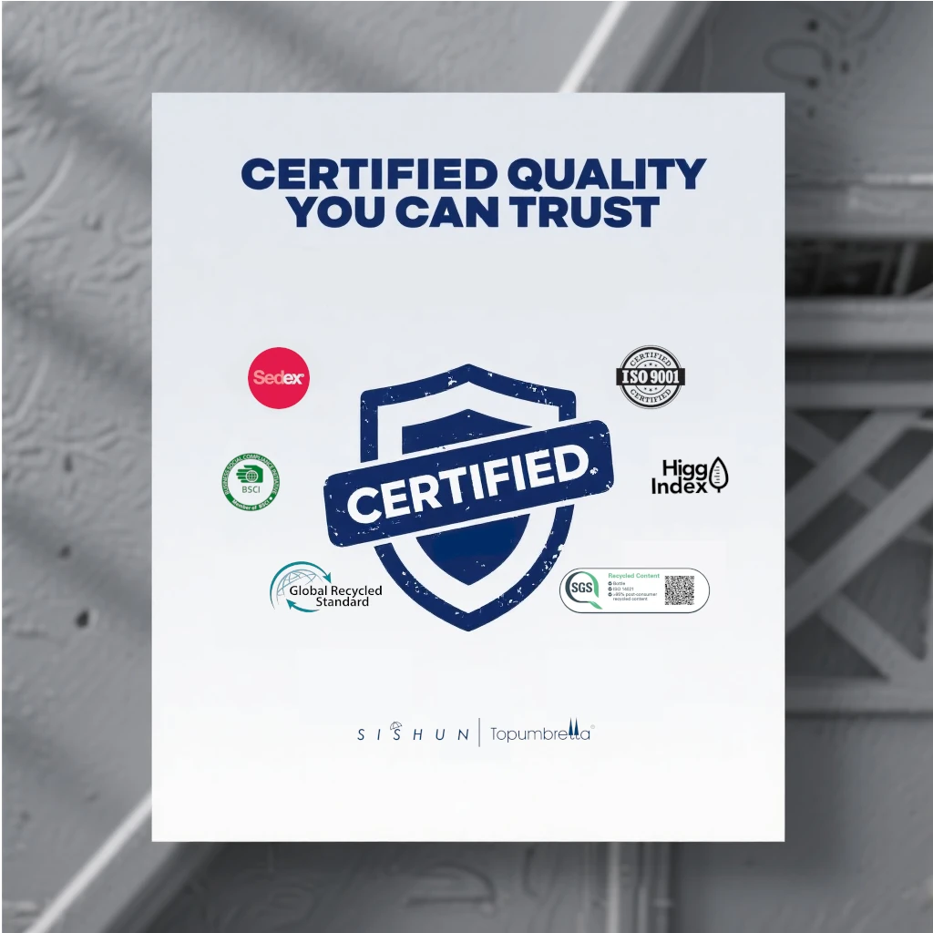 TopUmbrella’s Certifications: Our Commitment to Quality, Responsibility, and Sustainability