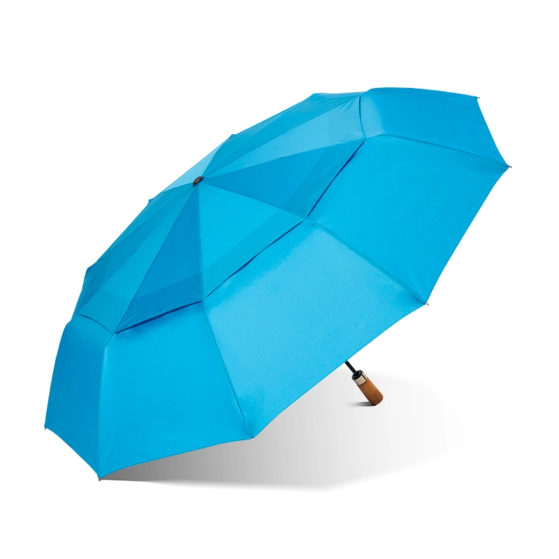 TU2202 Double canopy windproof three-fold umbrella