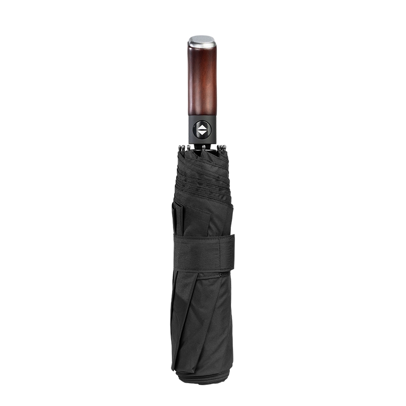 TU2193 27-inch Windproof Umbrella with Unique Wooden Gun Handle